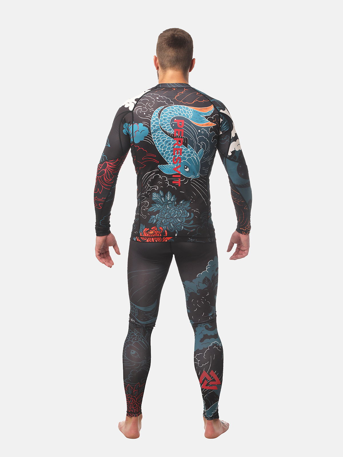 Peresvit Koi Long Sleeve Rashguard Blue Orange Red, Photo № 5